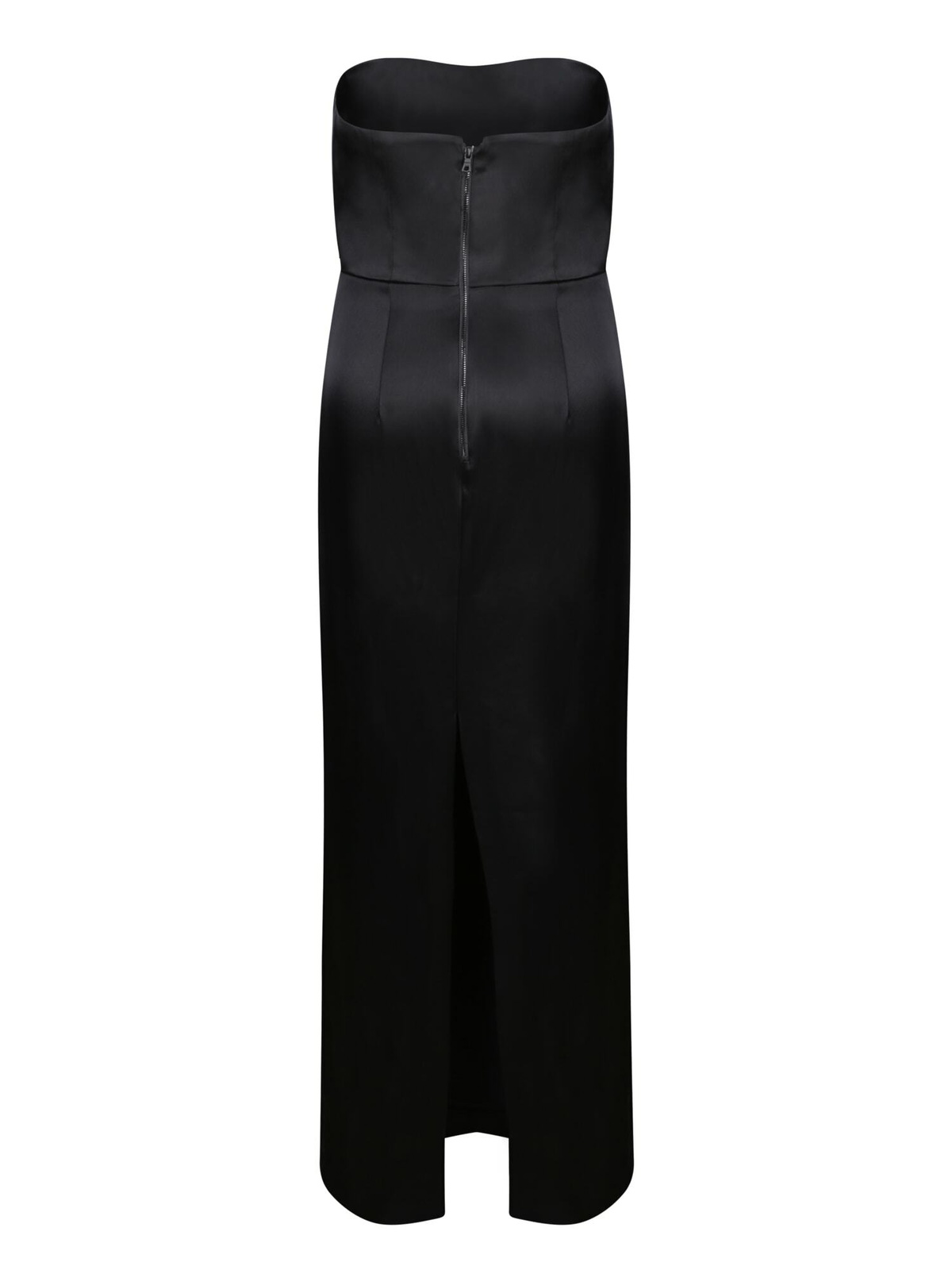 alice and olivia black silk dress Alice + Olivia Wynell Vegan Leather Open Bow Back Midi Dress in Black