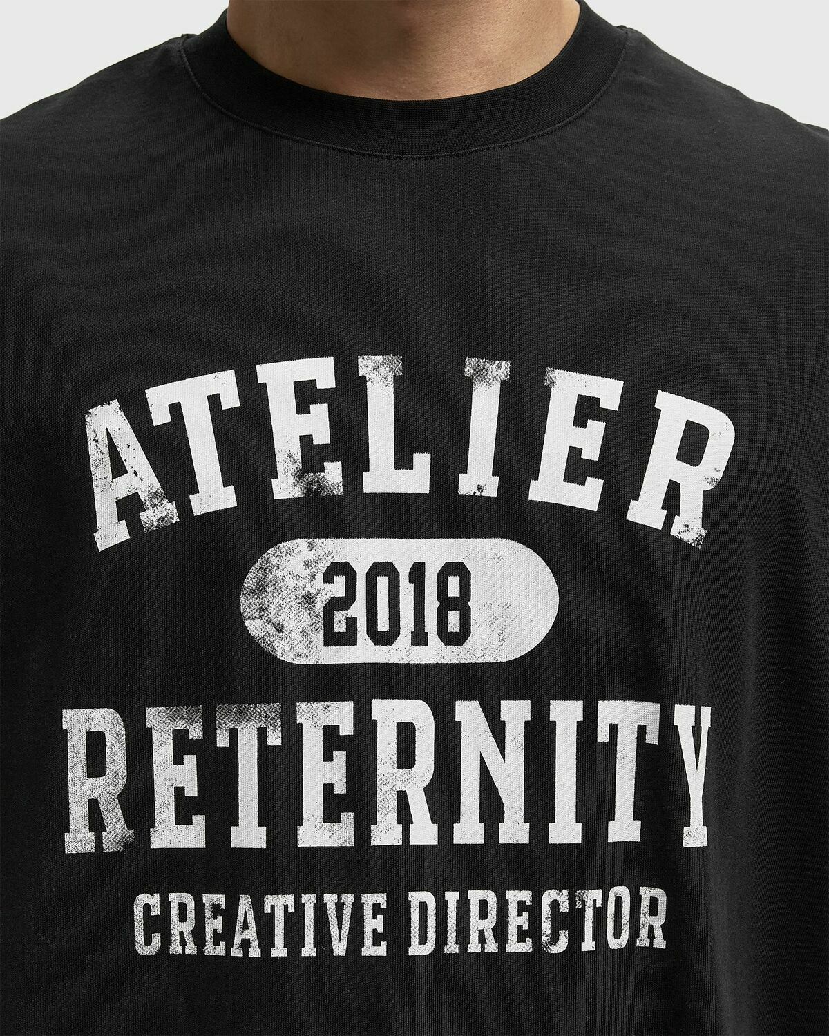 Reternity ATELIER EMBLEM T-SHIRT Black Mens Shortsleefe