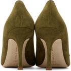 Manolo Blahnik Khaki Maysalepump 90 Heels