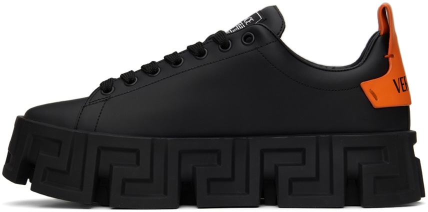 Versace Black Greca Labyrinth Sneakers Versace