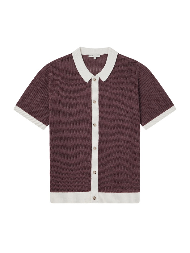 Photo: Onia - Crocheted Linen Shirt - Brown