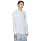 Dries Van Noten Blue and White Claver Shirt