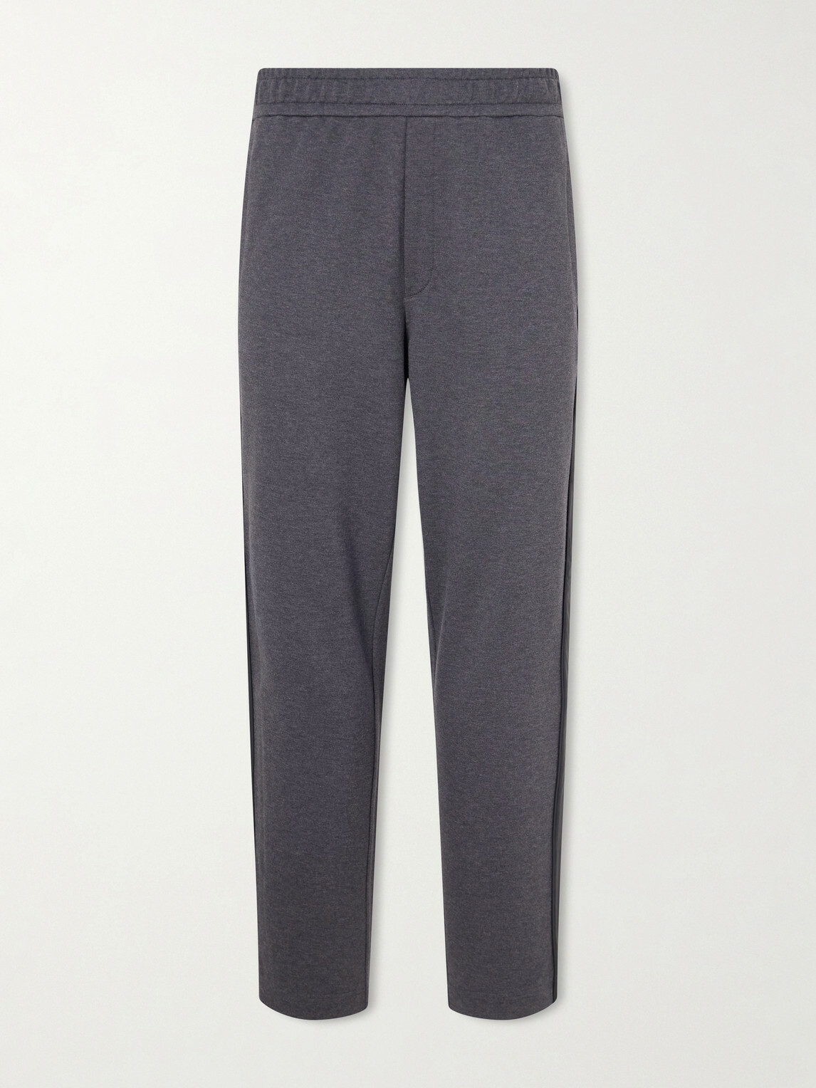 Moncler - Straight-Leg Striped Cotton Sweatpants - Gray