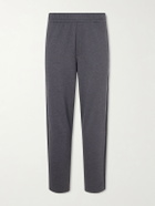 Moncler - Straight-Leg Striped Cotton Sweatpants - Gray