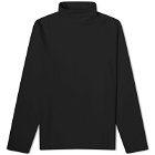 Jil Sander Men's Plus Long Sleeve Mock Neck T-Shirt in Black