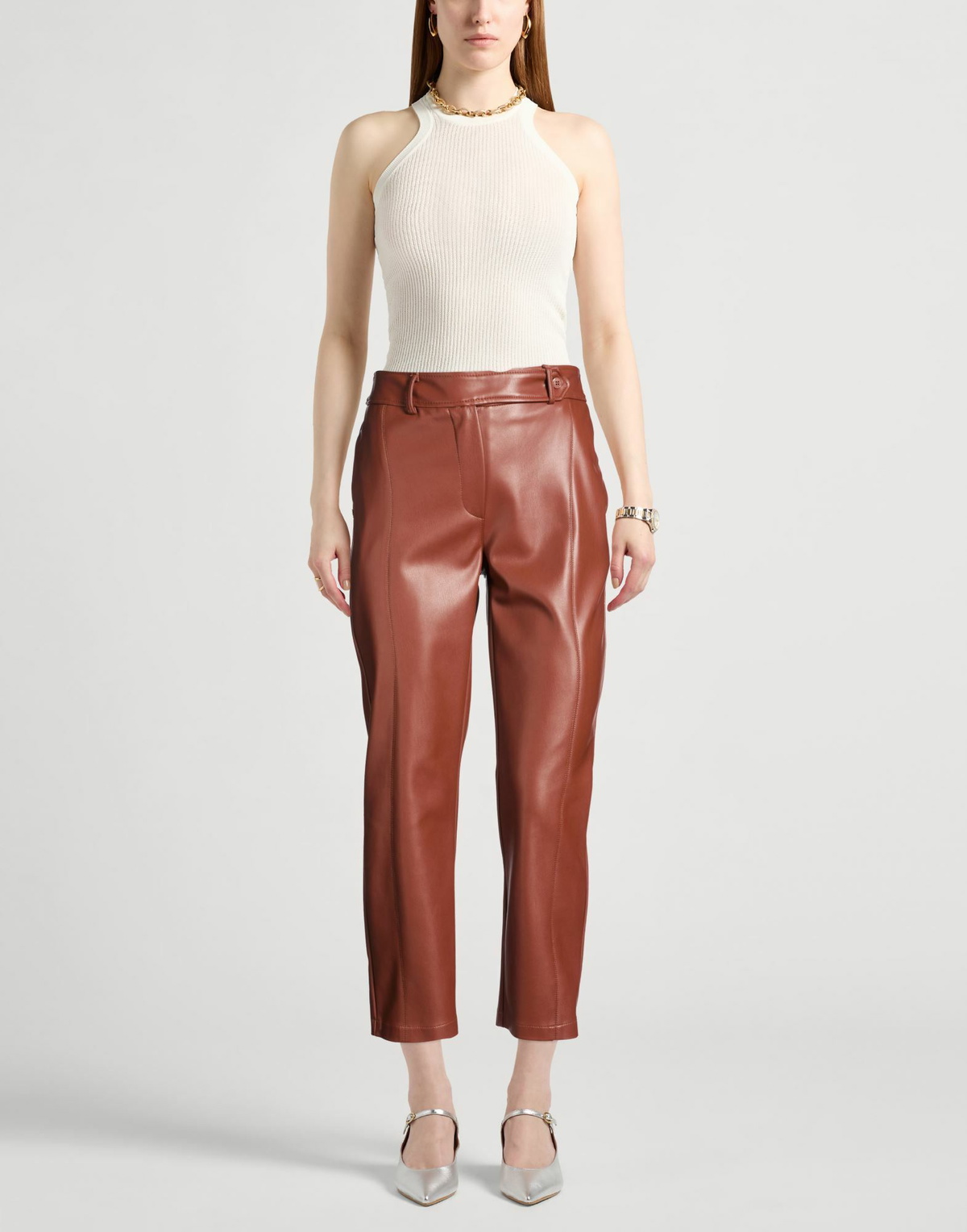 Manila Grace Womens Pants Tan