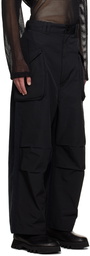 Junya Watanabe Black Pleated Cargo Pants