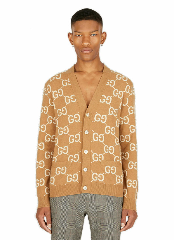 Photo: GG Jacquard Cardigan in Camel