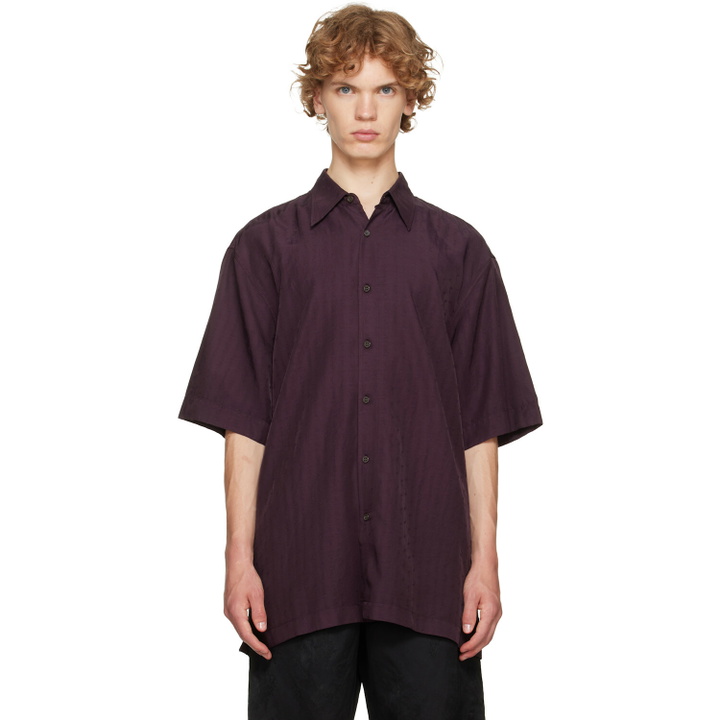 Photo: Dries Van Noten Burgundy Floral Shirt