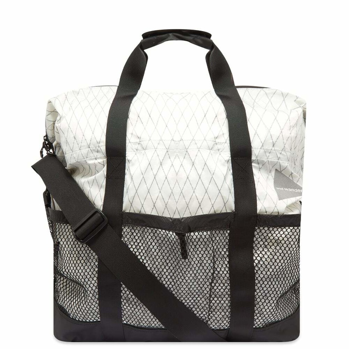 Photo: And Wander X-Pac 45L Tote Bag in Off White