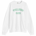 Sporty & Rich Wellness Club Flocked Sweatshirt in White/Verde