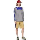 ADER error Blue and Grey Thunder Track Sweater