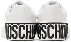 Moschino White Logo Heel Low Sneakers