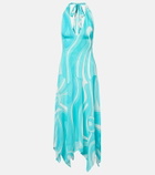 Pucci Iride halterneck jersey midi dress