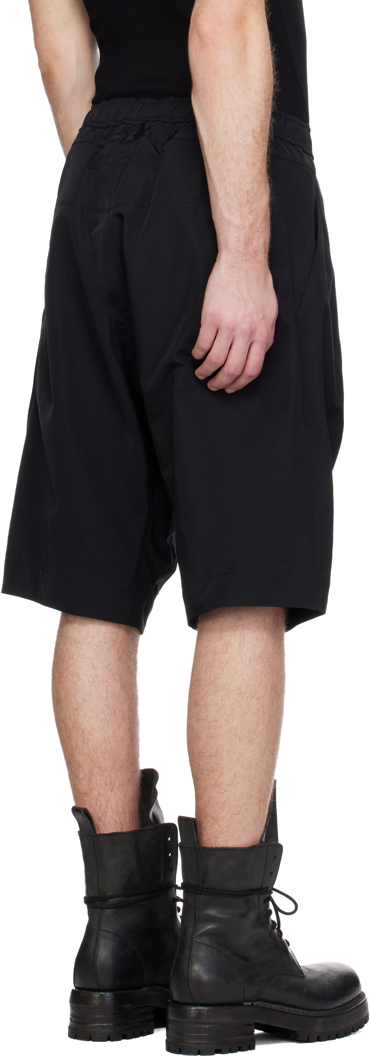 Julius Black Drop Crotch Shorts