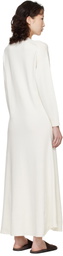 Loulou de Saison White Silk Linen Knit Maxi Dress