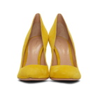 Gianvito Rossi Yellow Suede Ellipsis Heels