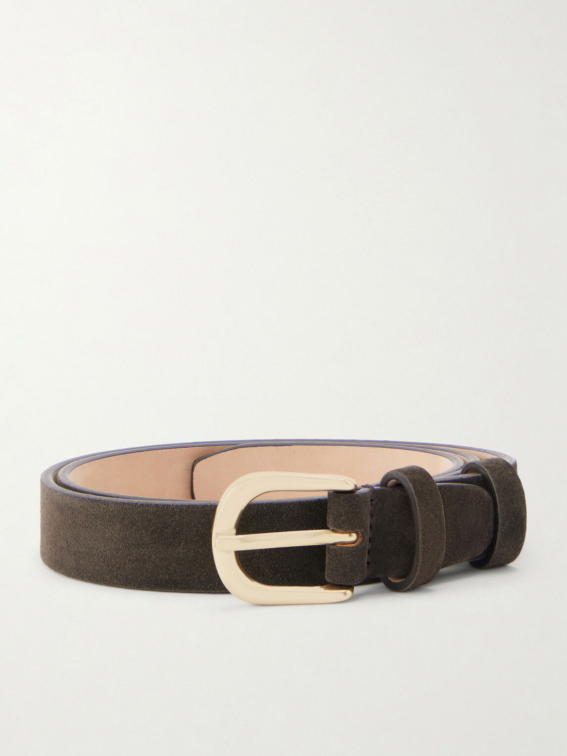 Mr P. - 2.5cm Suede Belt - Brown