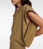 Petar Petrov Avis draped twill maxi dress