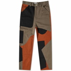 JW Anderson Men's Patchwork Fatigue Trousers in Khaki