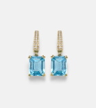Octavia Elizabeth Yana Charmed Micro 18kt gold earrings with topazes and diamonds