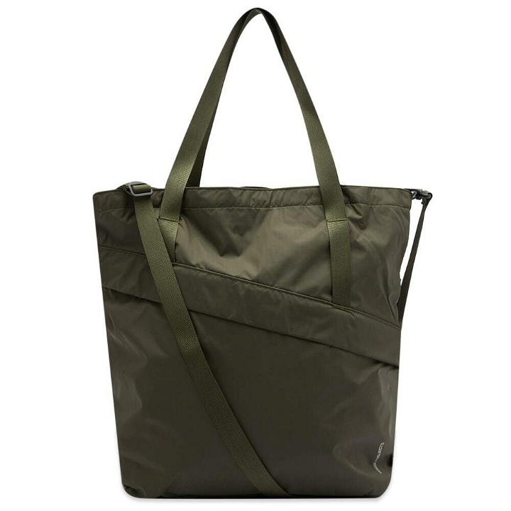 Photo: Norse Projects Men's Ripstop Cordura Tote Bag in Ivy Green