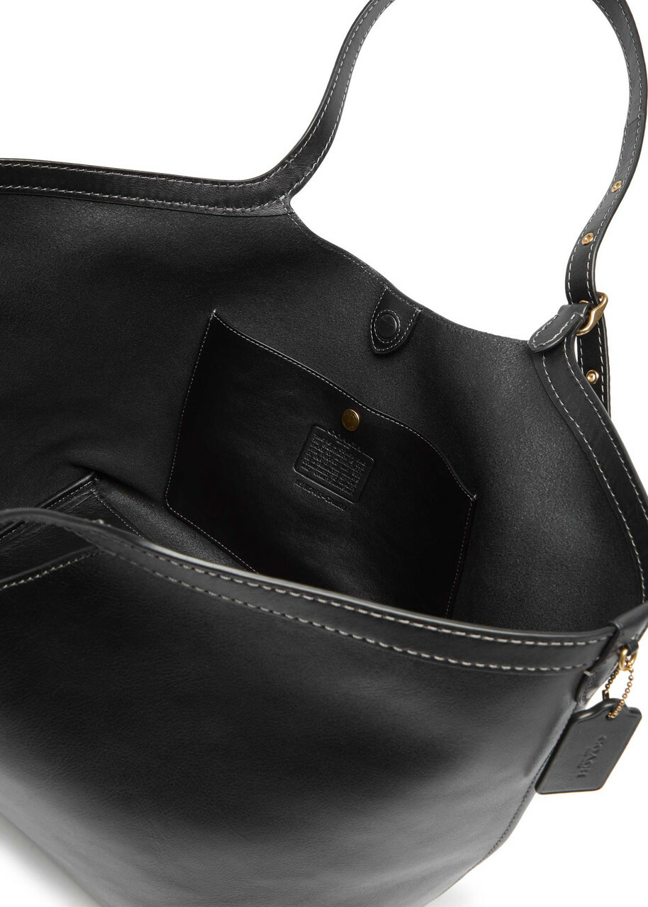 Coach Gramercy Grained Leather Tote - Black - One Size