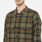 Universal Works Men's Moorland Check Utility Shirt in Olive