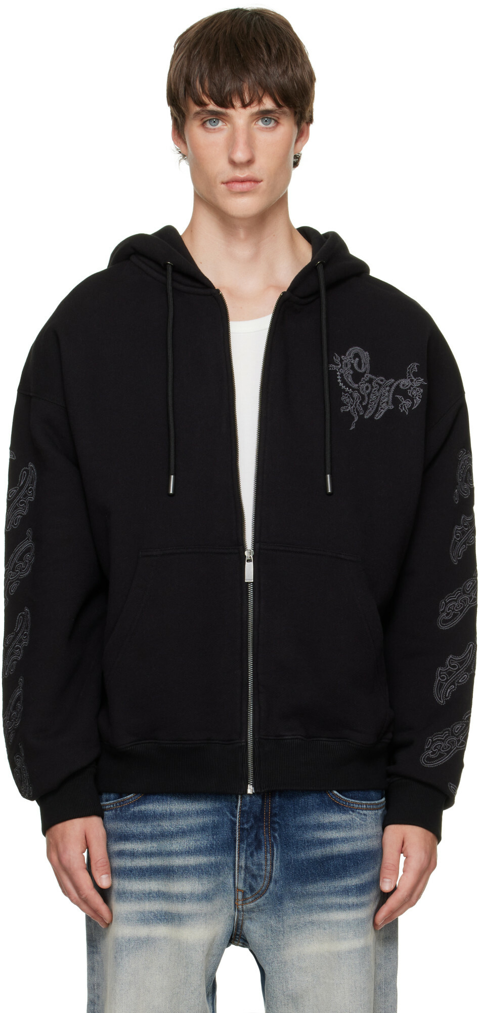 Off-White - Undercover Reversible Logo-Print Loopback Cotton