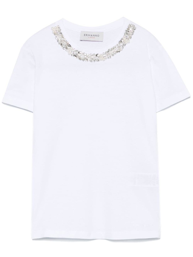 Photo: ERMANNO - Embroidered Cotton T-shirt