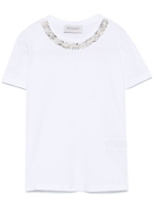 ERMANNO - Embroidered Cotton T-shirt