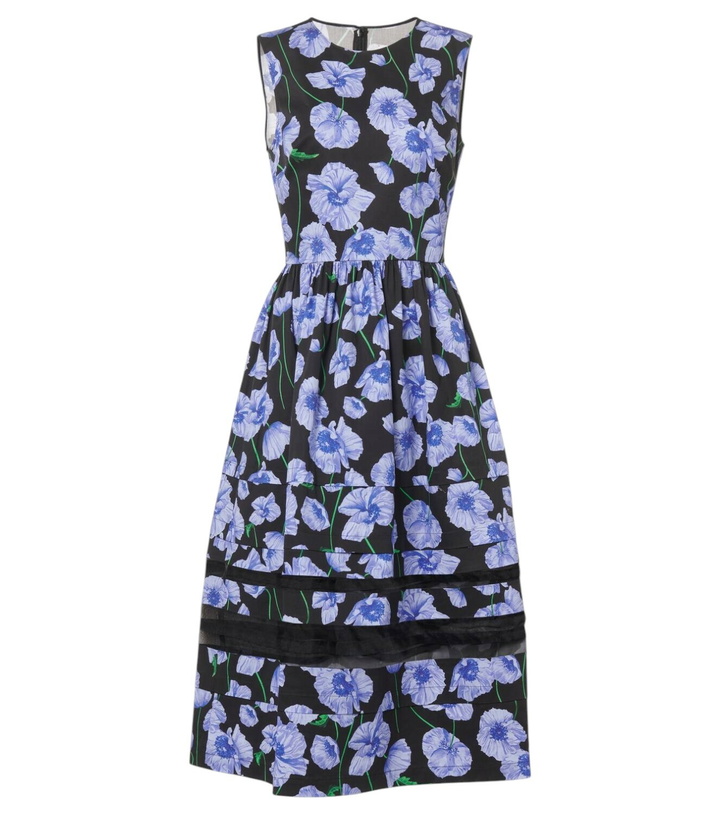Photo: Carolina Herrera Floral belted cotton-blend midi dress