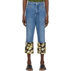 Loewe Blue Daisy Fisherman Jeans