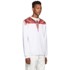 Marcelo Burlon County of Milan White and Red Ghost Wings Sweatshirt