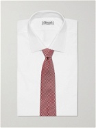 GIORGIO ARMANI - 8cm Striped Silk-Twill Tie - Red