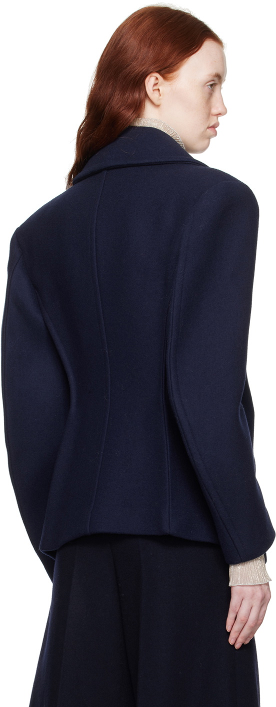 Recto Navy Double-Breasted Jacket
