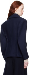 Recto Navy Double-Breasted Jacket