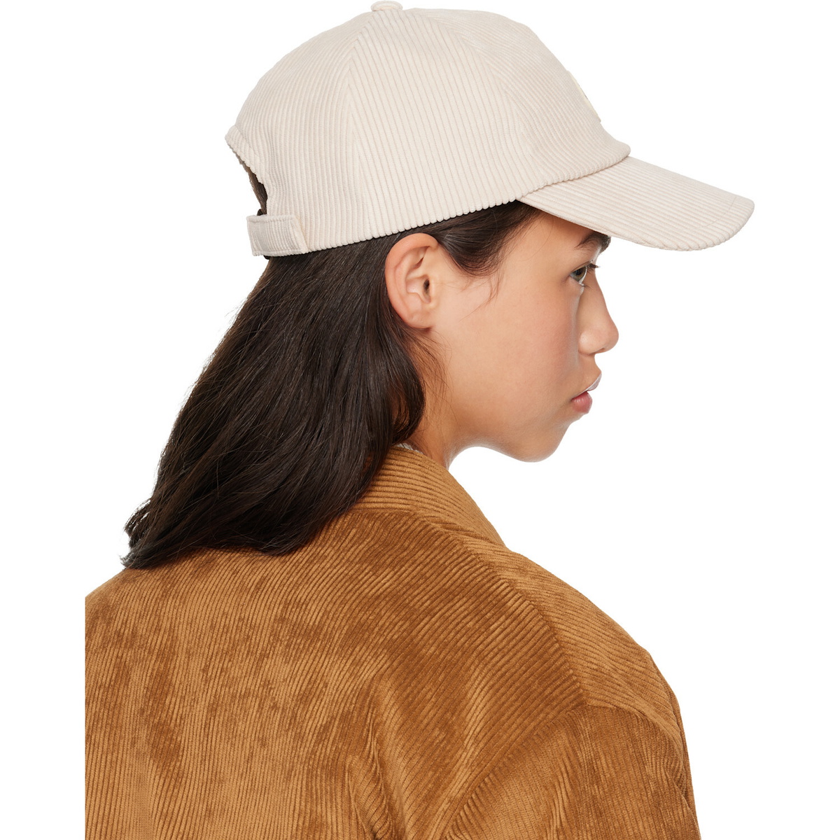 Moncler Off-White Corduroy Baseball Cap