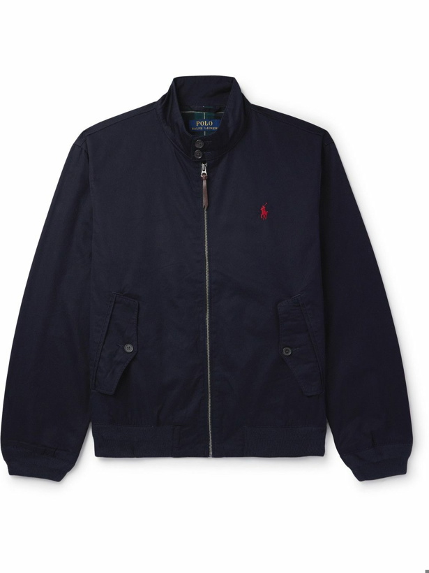 Photo: Polo Ralph Lauren - Logo-Embroidered Cotton-Twill Bomber Jacket - Blue
