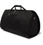 Bennett Winch - Leather-Trimmed Cotton-Canvas Suit Carrier and Holdall - Black
