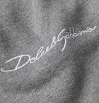 Dolce & Gabbana - Melangé Loopback Cotton-Jersey Zip-up Sweatshirt - Gray