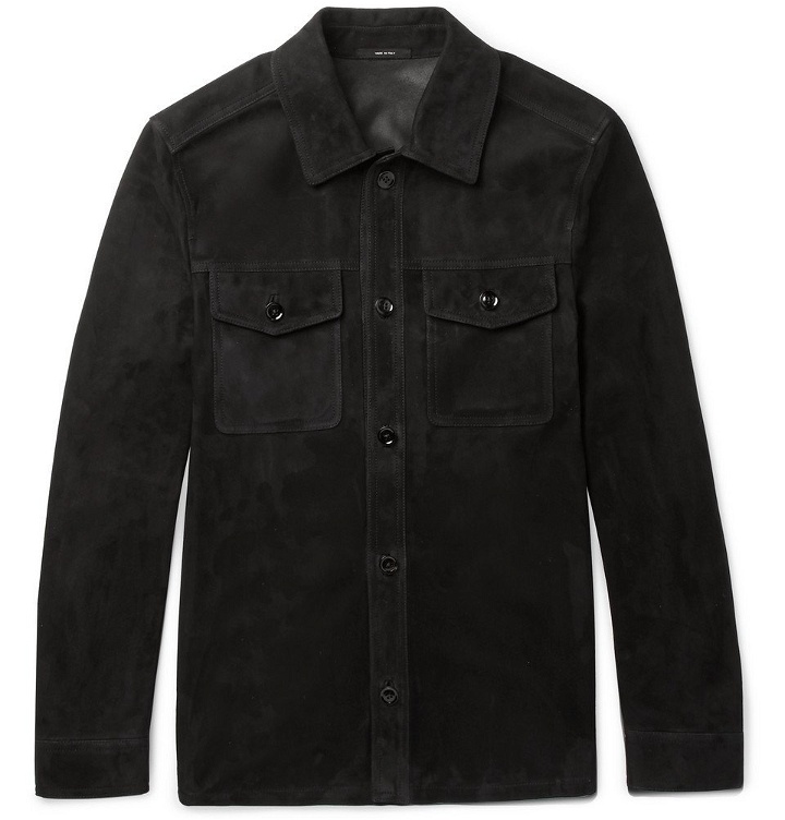 Photo: TOM FORD - Suede Shirt Jacket - Men - Black