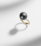 Suzanne Kalan 18kt gold ring with pearl and diamonds
