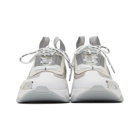 Palm Angels White and Silver Recovery Lace-Up Sneakers