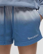 Sporty & Rich Serif Logo Embroidered Sweatpants Dip Dye Blue - Womens - Sport & Team Shorts