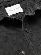 GENERAL ADMISSION - Checked Denim-Jacquard Overshirt - Black