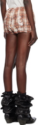 R13 Orange Bloomer Shorts