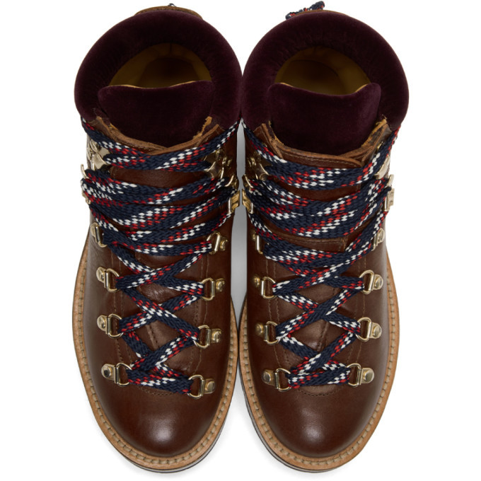 Moncler Brown Blanche Hiking Boots Moncler