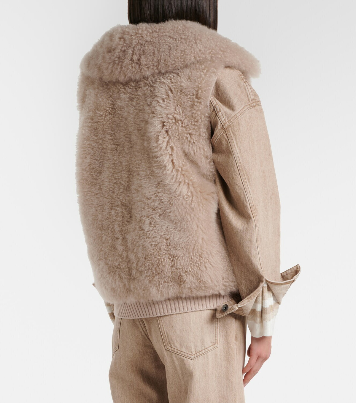 Yves Salomon Wool-trimmed shearling vest