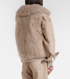 Yves Salomon Wool-trimmed shearling vest